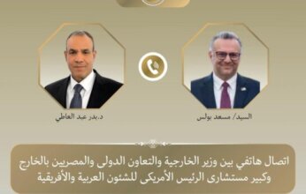 وزير الخارجية المصري يبحث مع كبير مستشاري الرئيس الأمريكي للشئون العربية والأفريقية التطورات الإقليمية