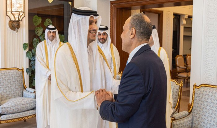 مصر وقطر تبحثان تطورات الأزمة الإيرانية وتؤكدان أهمية أمن الخليج مصر وقطر تبحثان تطورات الأزمة الإيرانية وتؤكدان أهمية أمن الخليج