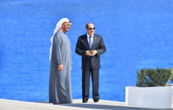 الرئيس السيسي يستقبل الشيخ محمد بن زايد في مطار العلمين