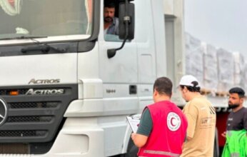 مصر.. الهلال الأحمر يطلق قافلة «زاد العزة»الـ 239 محملة بالمساعدات الغذائية والإغاثية لغزة