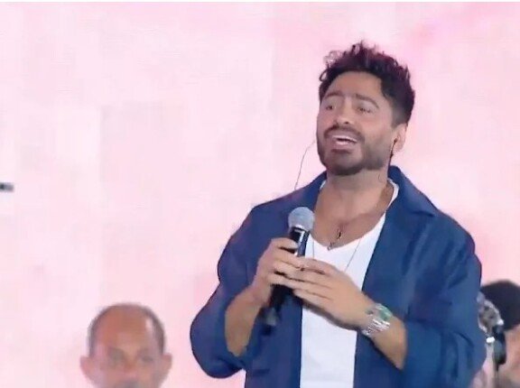 تامر حسني يحيي احتفالية منتخب مصر باستاد القاهرة تامر حسني يحيي احتفالية منتخب مصر باستاد القاهرة